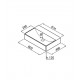 Chiuveta baie / Lavoar pe blat Elleci Puro T 60, 600 x 400 mm, finisaj Duratek, culoare DBK Black