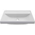 Chiuveta baie / Lavoar semi-incastrat Elleci Puro D 60, 600 x 400 mm, finisaj Duratek, culoare DWH White