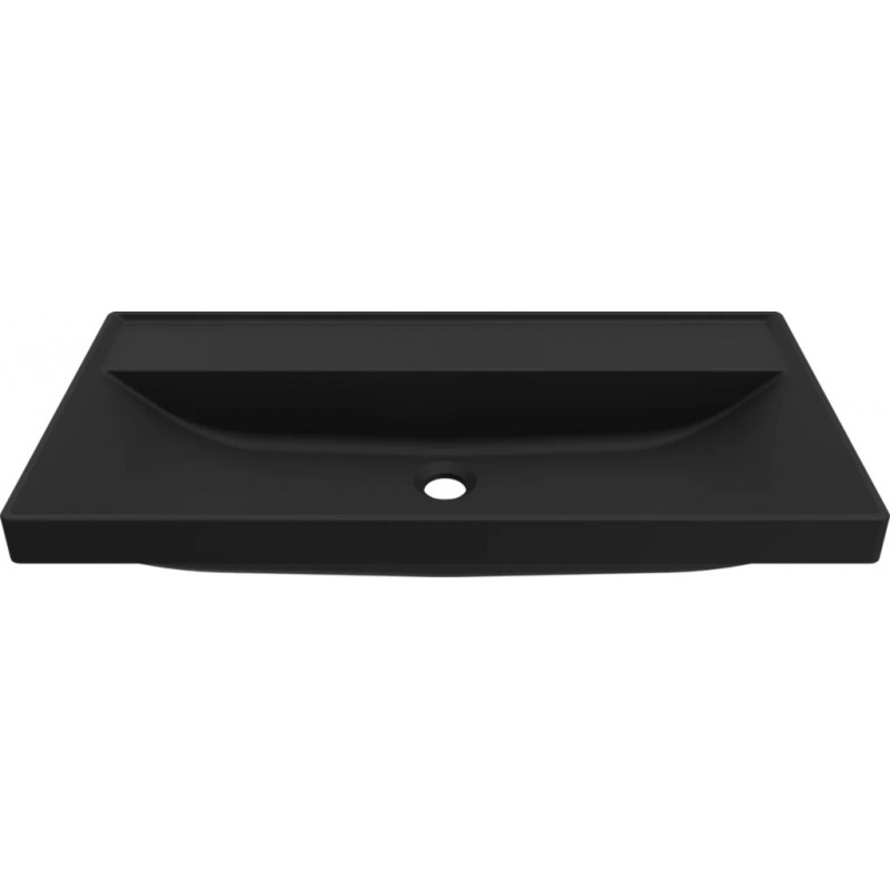Chiuveta baie / Lavoar semi-incastrat Elleci Puro D 80, 800 x 400 mm, finisaj Duratek, culoare DBK Black