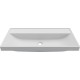 Chiuveta baie / Lavoar semi-incastrat Elleci Puro D 80, 800 x 400 mm, finisaj Duratek, culoare DWH White