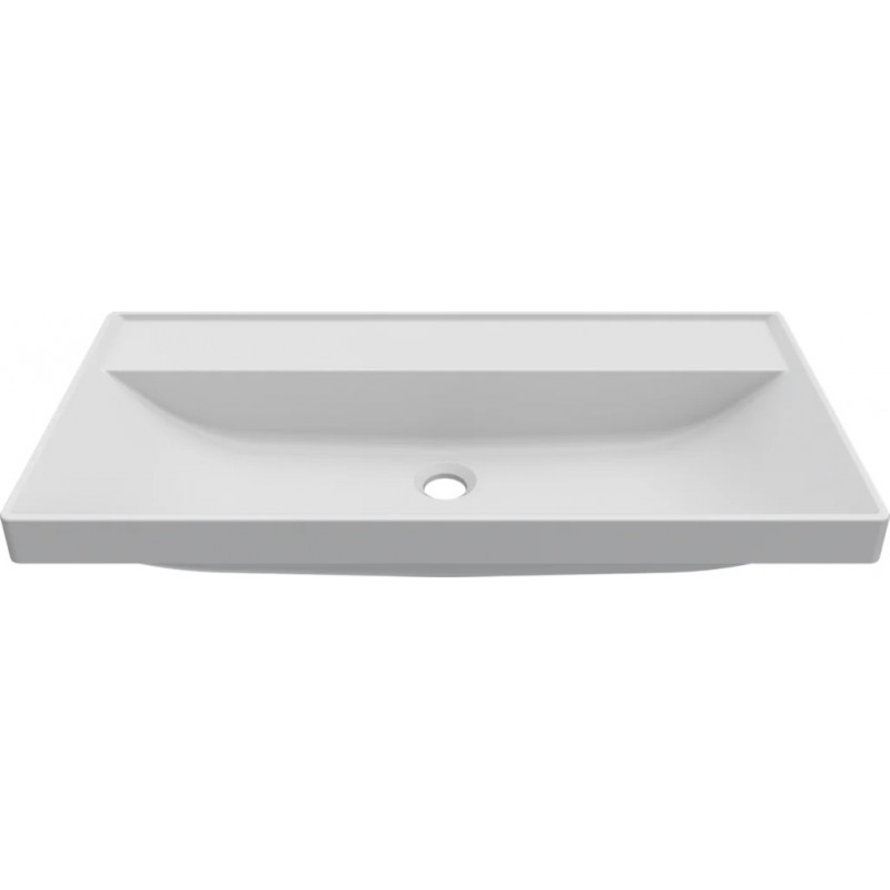 Chiuveta baie / Lavoar semi-incastrat Elleci Puro D 80, 800 x 400 mm, finisaj Duratek, culoare DWH White