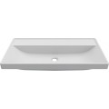 Chiuveta baie / Lavoar semi-incastrat Elleci Puro D 80, 800 x 400 mm, finisaj Duratek, culoare DWH White