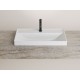 Chiuveta baie / Lavoar semi-incastrat Elleci Puro D 80, 800 x 400 mm, finisaj Duratek, culoare DWH White