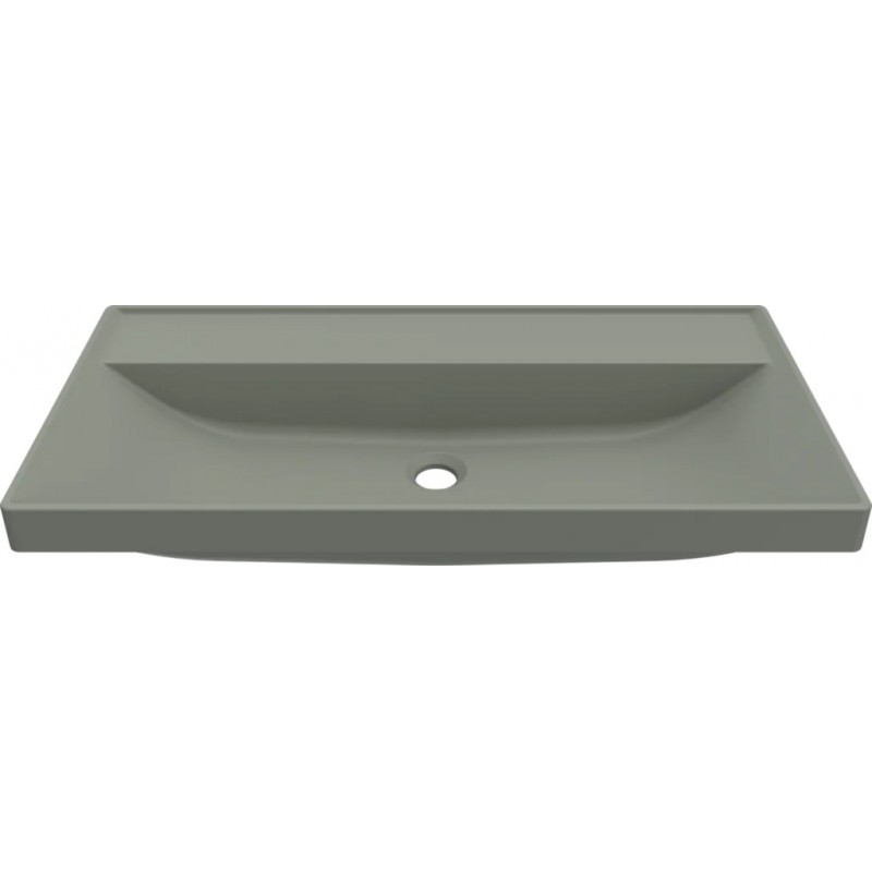 Chiuveta baie / Lavoar semi-incastrat Elleci Puro D 80, 800 x 400 mm, finisaj Duratek, culoare DSG Sage