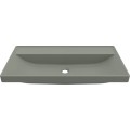 Chiuveta baie / Lavoar semi-incastrat Elleci Puro D 80, 800 x 400 mm, finisaj Duratek, culoare DSG Sage