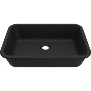 Chiuveta baie / Lavoar incorporabil Elleci Intenso 48, 520 x 380 mm, finisaj Duratek, culoare DBK Black