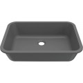 Chiuveta baie / Lavoar incorporabil Elleci Intenso 48, 520 x 380 mm, finisaj Duratek, culoare DGR Grey