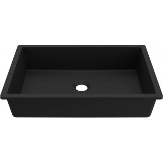 Chiuveta baie / Lavoar incorporabil Elleci Intenso Quadro 48, 520 x 340 mm, finisaj Duratek, culoare DBK Black