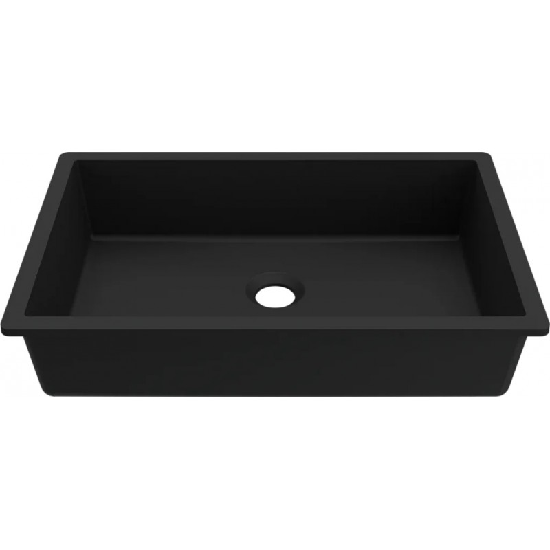 Chiuveta baie / Lavoar incorporabil Elleci Intenso Quadro 48, 520 x 340 mm, finisaj Duratek, culoare DBK Black