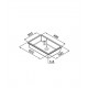Chiuveta baie / Lavoar incorporabil Elleci Intenso Quadro 48, 520 x 340 mm, finisaj Duratek, culoare DBK Black