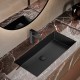 Chiuveta baie / Lavoar incorporabil Elleci Intenso Quadro 48, 520 x 340 mm, finisaj Duratek, culoare DBK Black