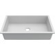 Chiuveta baie / Lavoar incorporabil Elleci Intenso Quadro 48, 520 x 340 mm, finisaj Duratek, culoare DWH White
