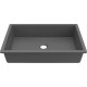 Chiuveta baie / Lavoar incorporabil Elleci Intenso Quadro 48, 520 x 340 mm, finisaj Duratek, culoare DGR Grey