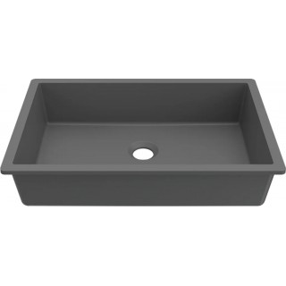 Chiuveta baie / Lavoar incorporabil Elleci Intenso Quadro 48, 520 x 340 mm, finisaj Duratek, culoare DGR Grey