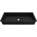 Chiuveta baie / Lavoar incorporabil Elleci Intenso Quadro 64, 680 x 340 mm, finisaj Duratek, culoare DBK Black
