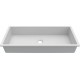 Chiuveta baie / Lavoar incorporabil Elleci Intenso Quadro 64, 680 x 340 mm, finisaj Duratek, culoare DWH White