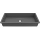 Chiuveta baie / Lavoar incorporabil Elleci Intenso Quadro 64, 680 x 340 mm, finisaj Duratek, culoare DGR Grey