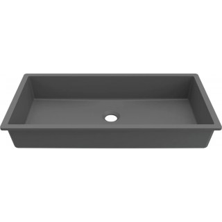 Chiuveta baie / Lavoar incorporabil Elleci Intenso Quadro 64, 680 x 340 mm, finisaj Duratek, culoare DGR Grey