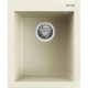 Chiuveta granit Elleci Quadra 100, Bianco Antico G62, 410 x 500 mm