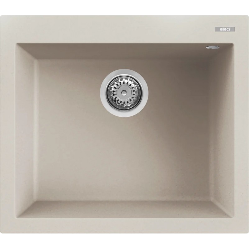 Chiuveta granit Elleci Quadra 105, Bianco Soft G39, 570 x 500 mm