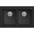 Chiuveta granit Elleci Quadra 350, Black K86, 790 x 500 mm