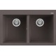 Chiuveta granit Elleci Quadra 350, Cocoa K87, 790 x 500 mm