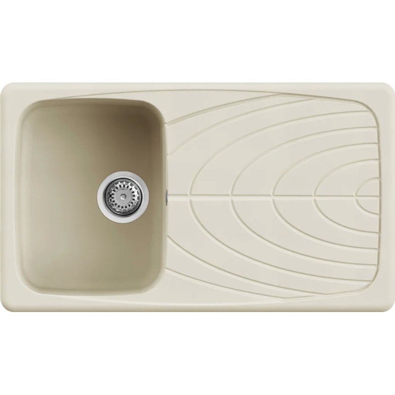 Chiuveta granit Elleci Master 400, Bianco Antico G62, 860 x 500 mm, reversibila