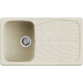 Chiuveta granit Elleci Master 400, Bianco Antico G62, 860 x 500 mm, reversibila