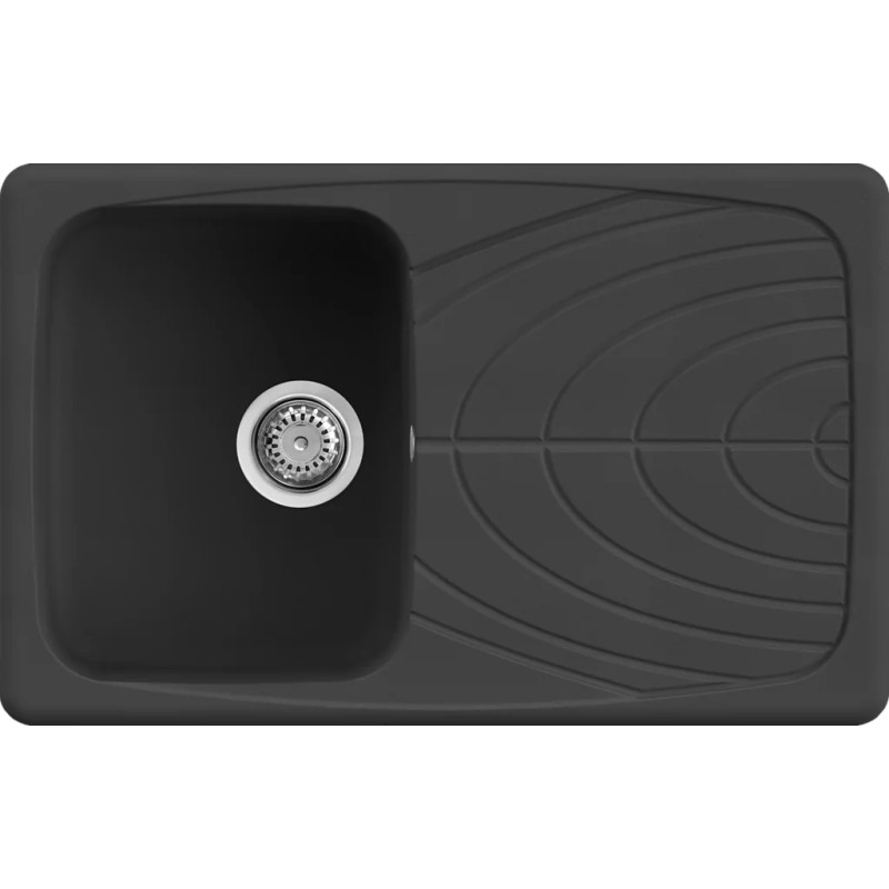 Chiuveta granit Elleci Master 300, Full Black G40, 790 x 500 mm, reversibila
