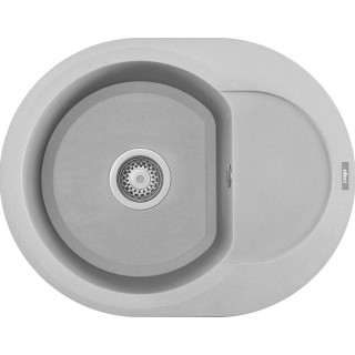 Chiuveta granit Elleci Easy Round 600, Nuvola M79, 600 x 470 mm, cuva reversibila