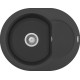 Chiuveta granit Elleci Easy Round 600, Antracite G59, 600 x 470 mm, cuva reversibila