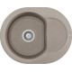 Chiuveta granit Elleci Easy Round 600, Tortora G43, 600 x 470 mm, cuva reversibila