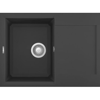 Chiuveta granit Elleci Easy 135, Antracite G59, 680 x 500 mm, cuva reversibila