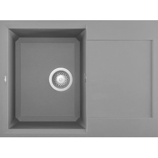 Chiuveta granit Elleci Easy 135, Cemento G48, 680 x 500 mm, cuva reversibila