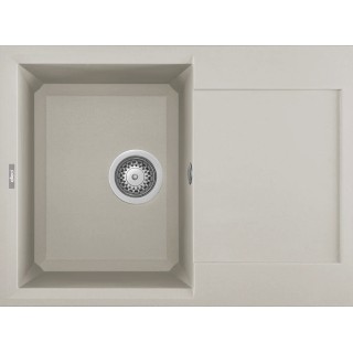 Chiuveta granit Elleci Easy 135, Bianco Soft G39, 680 x 500 mm, cuva reversibila