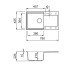 Chiuveta granit Elleci Easy 290, Nuvola M79, 780 x 435 mm, cuva reversibila