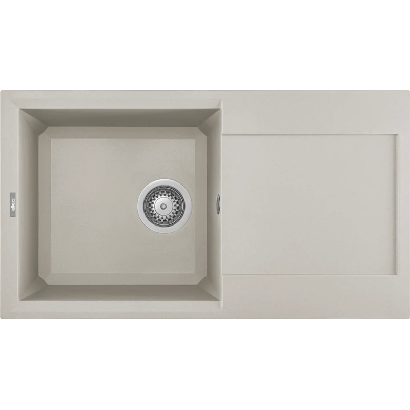 Chiuveta granit Elleci Easy 290, Bianco Soft G39, 780 x 435 mm, cuva reversibila