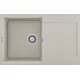 Chiuveta granit Elleci Easy 300, Bianco Soft G39, 790 x 500 mm, cuva reversibila