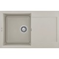 Chiuveta granit Elleci Easy 300, Bianco Soft G39, 790 x 500 mm, cuva reversibila