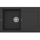 Chiuveta granit Elleci Easy 300, Full Black G40, 790 x 500 mm, cuva reversibila