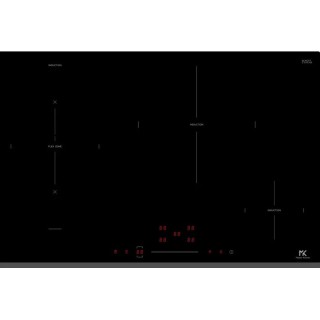 Plita cu inductie Master Kitchen Edge 77 cm, 4 zone de gatit, Touch Control, Timer, Booster, Negru