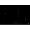 Plita cu inductie Master Kitchen Edge 77 cm, 4 zone de gatit, Touch Control, Timer, Booster, Negru