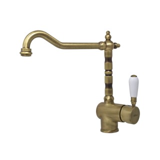 Baterie bucatarie Elleci Rio, Bronz Antichizat, monocomanda, cartus ceramic