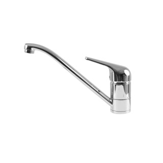 Baterie bucatarie Elleci Minerva, Crom, monocomanda, cartus ceramic