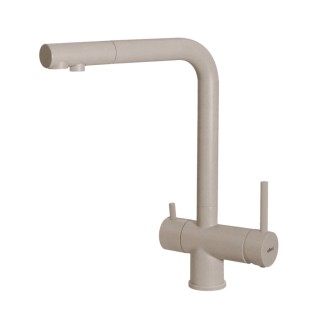 Baterie bucatarie Elleci Tourmaline, Avena G51, apa purificata, comanda dubla, cartus ceramic