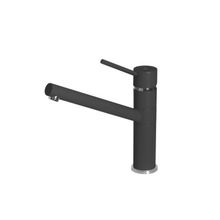 Baterie bucatarie Elleci Sava, Full Black G40, monocomanda, cartus ceramic