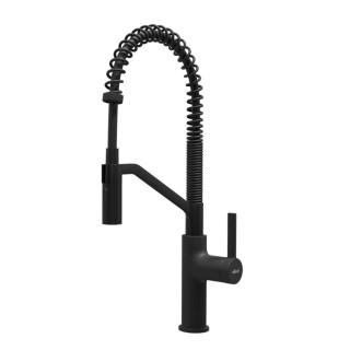 Baterie bucatarie Elleci River, Black BK, monocomanda, dus extractibil, cartus ceramic