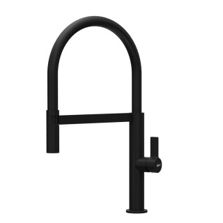 Baterie bucatarie Elleci Wave, Black BK, monocomanda, dus extractibil, cartus ceramic