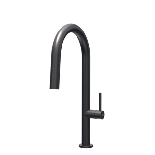 Baterie bucatarie Elleci Kai, Gun metal GM, monocomanda, dus extractibil, cartus ceramic