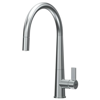 Baterie bucatarie Elleci Athena Plus, Crom, monocomanda, cartus ceramic, dus extractibil